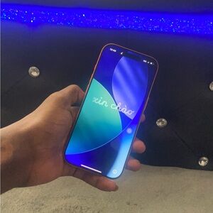 New Mix Orange Smartphone with Blue Display